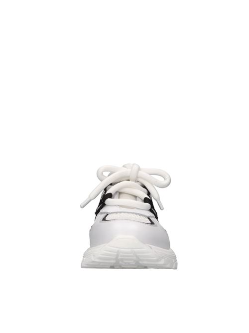 Sneakers in pelle e tessuto MOSCHINO | 80580 GINEVRABIANCO-NERO